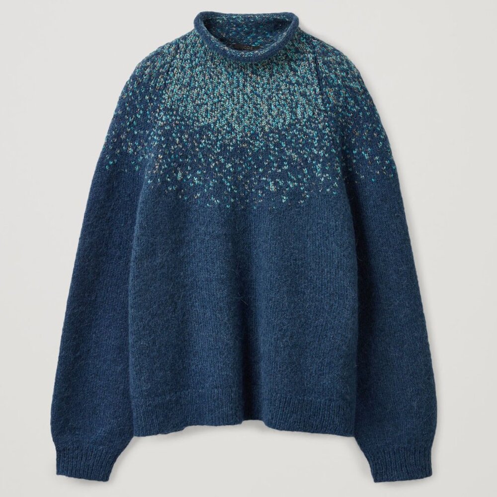 COS Wool Mix Fair Isle Knit Jumper Sweater